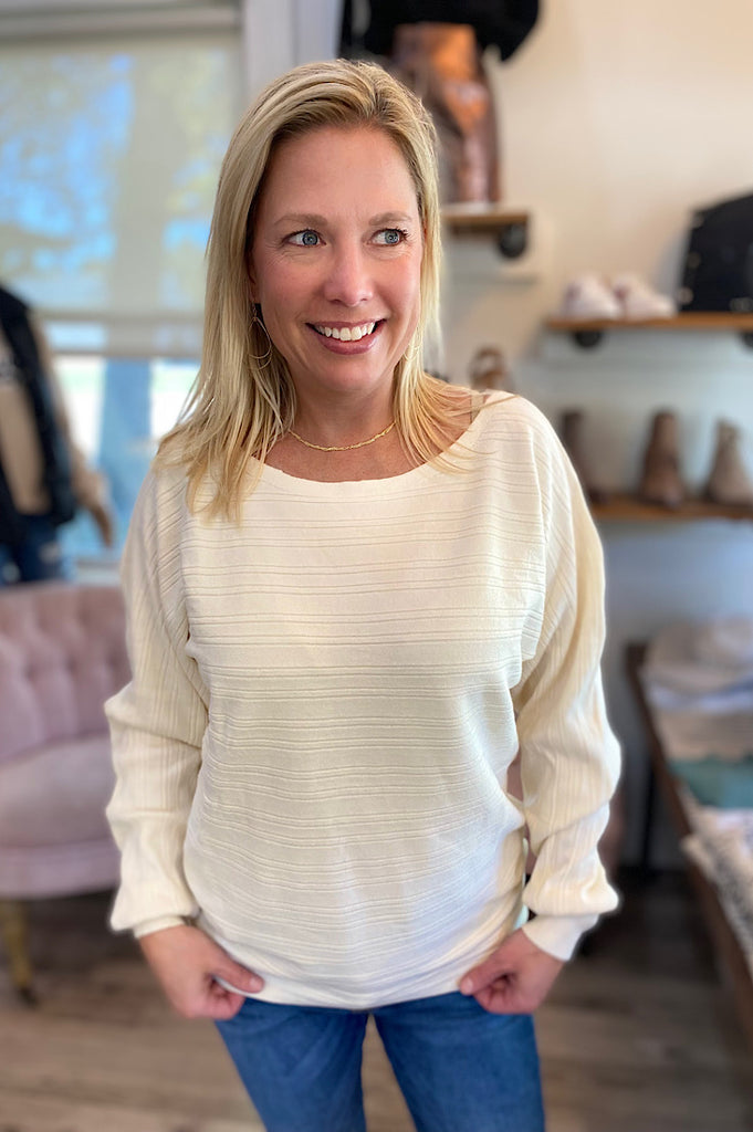 Allie Soft Ribbed Light Weight Dolman Sweater {2 colors}