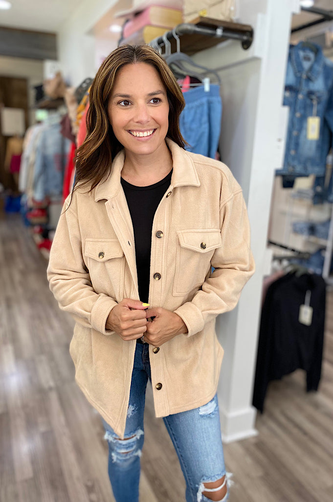 Jasa 2 Chest pocket Fleece Shacket {2 colors}