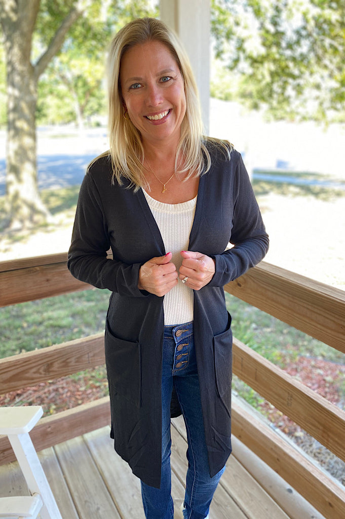 Lilian Long Line Classic Cardigan