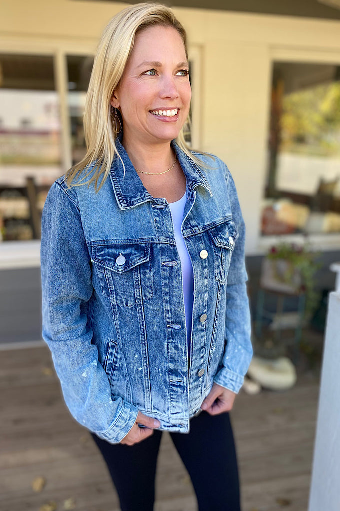 Brenton Bleach Dipped Denim Jacket