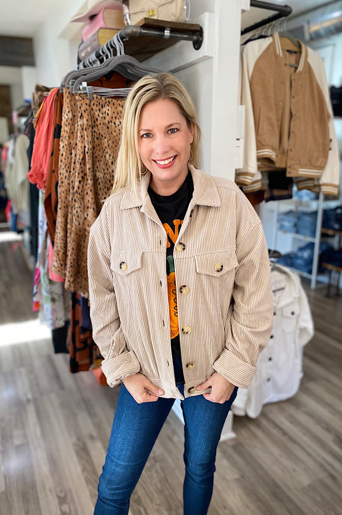Korbyn Tan Corded Jacket