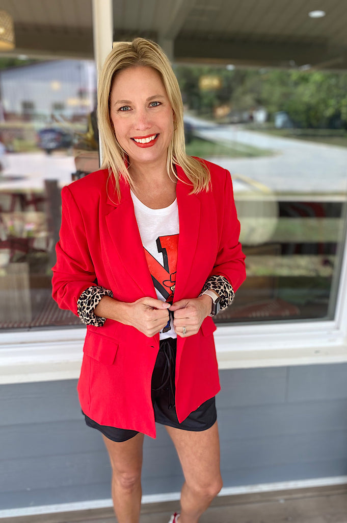 Aubry Stunning Red Blazer