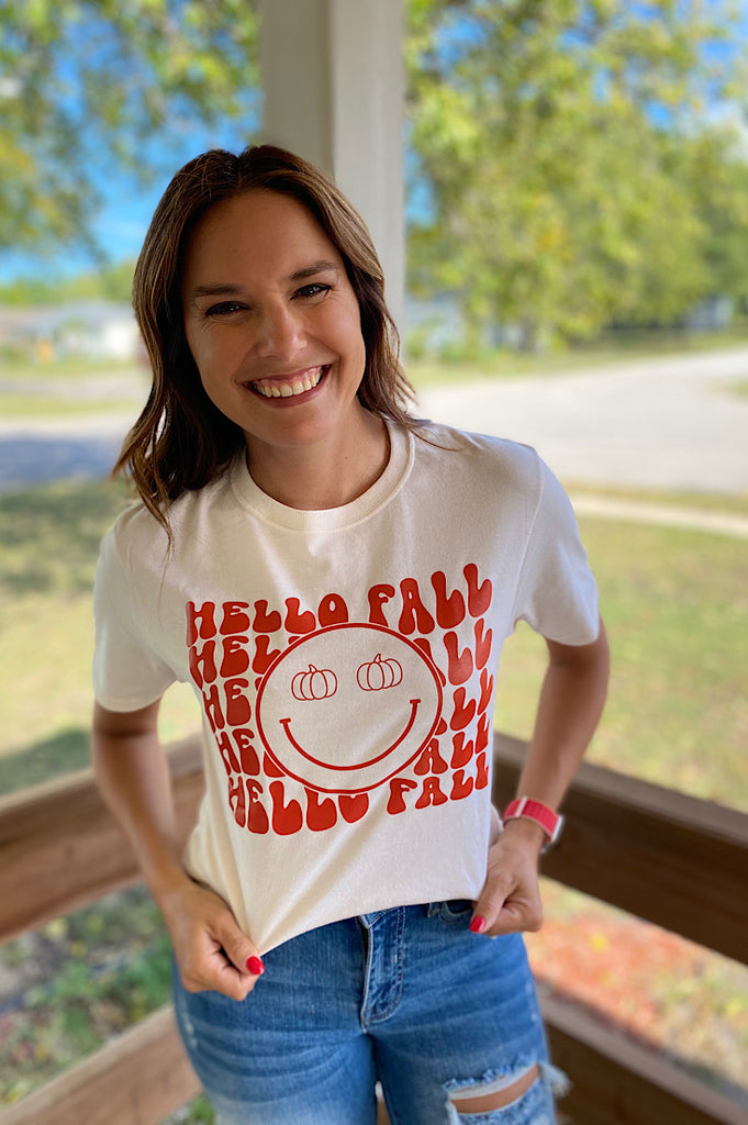 Hello Fall Smiley Tee