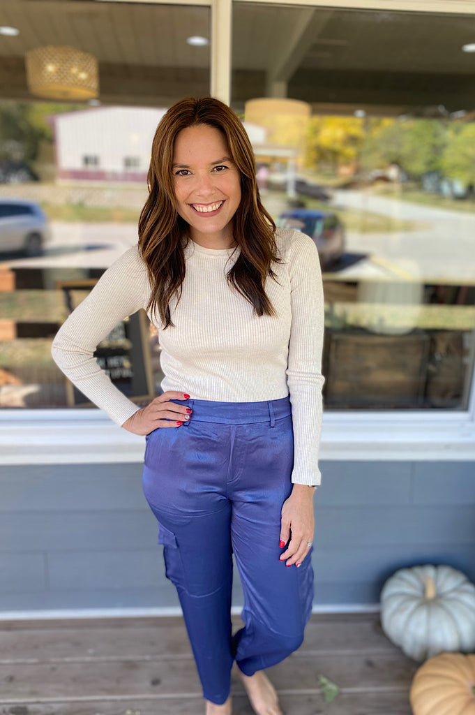Kimmy Oatmeal Ribbed Sweater