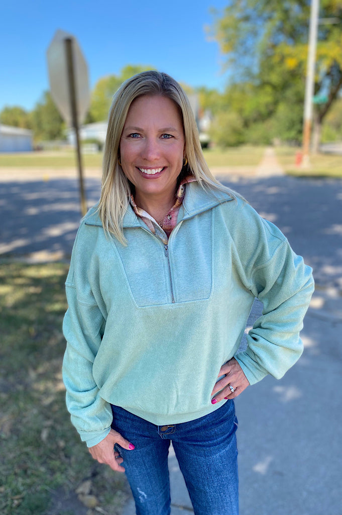 Anni Inside Out Fleece 1/4 Zip {2 colors}