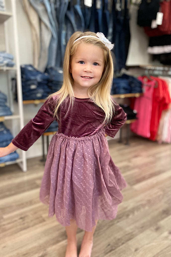 Amethyst Velvet Tutu Dress
