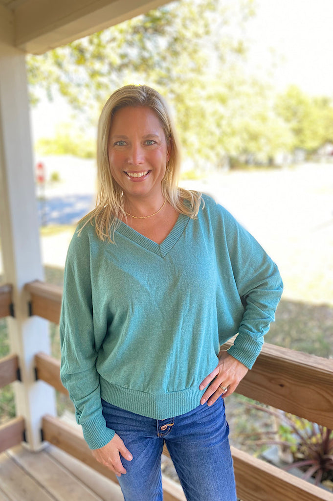 Ambry Super Soft Dolman V-neck Top