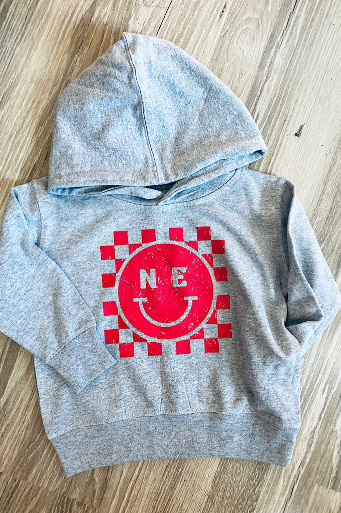 Toddler/Youth NE Smiley Checker Hoodie