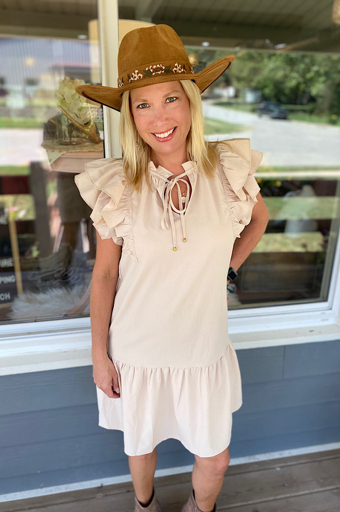 Whitney Beige Party Dress