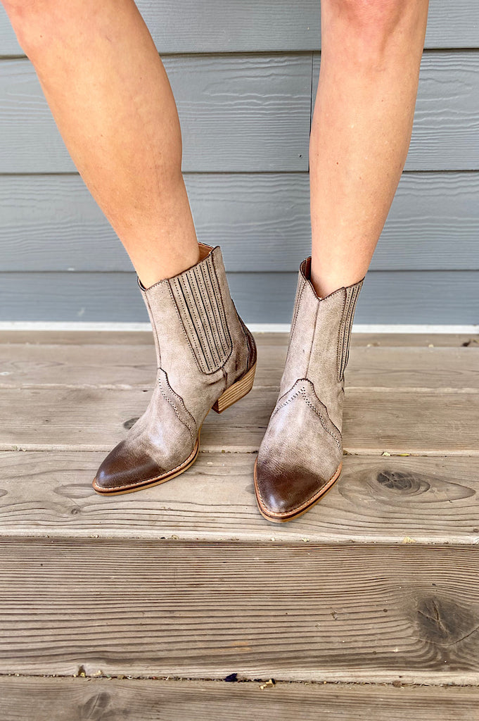 Rigley Taupe Ankle Bootie