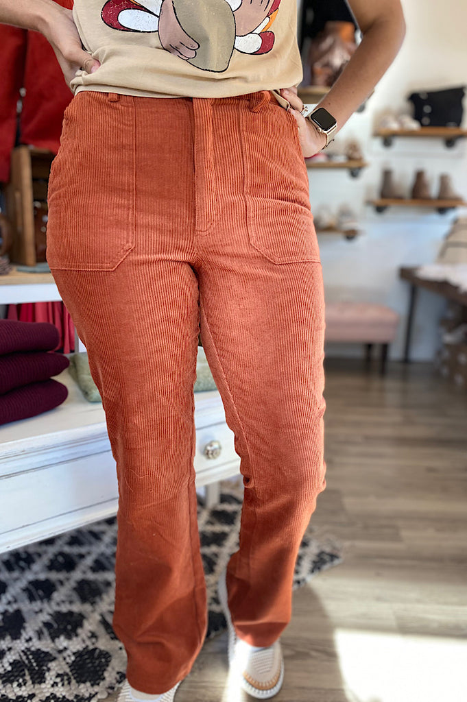 Keenan Rust Corduroy Trousers