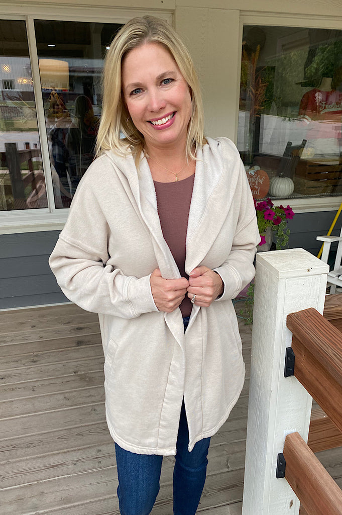 Kayler Fleece Hooded Cardigan