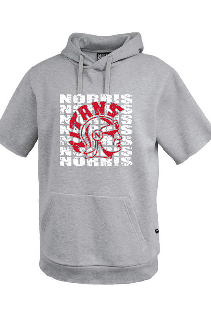 Norris with Titan Head Short Sleeve Hoodie-Unisex