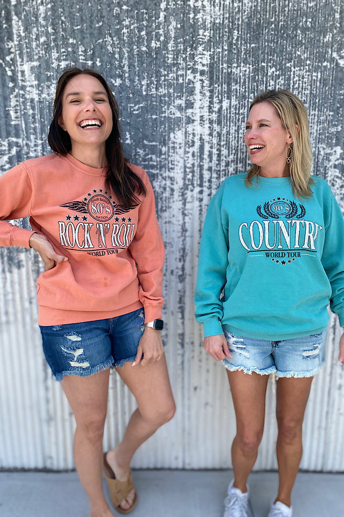 Retro World Tour Comfort Colors Sweatshirts