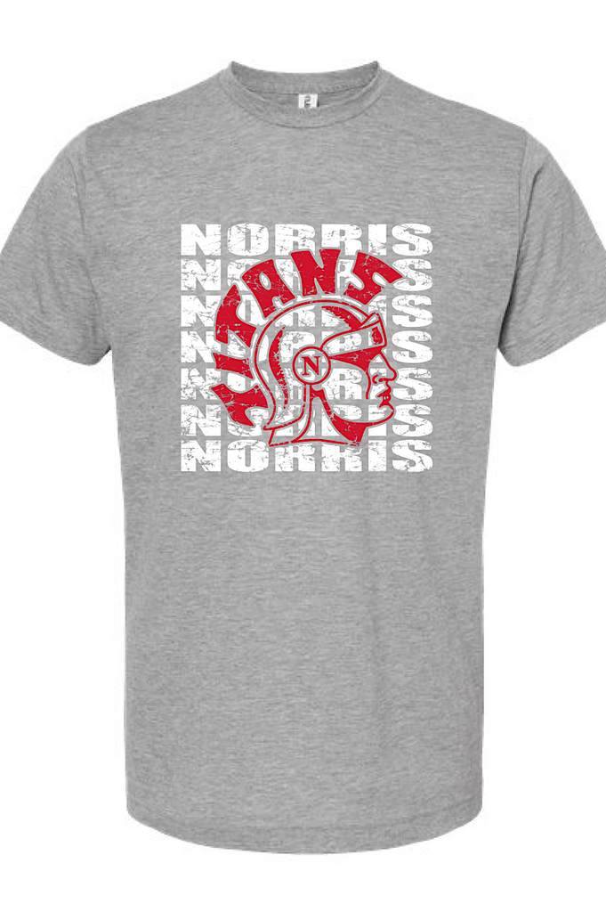 Norris and Titan Head Gray Unisex Tee