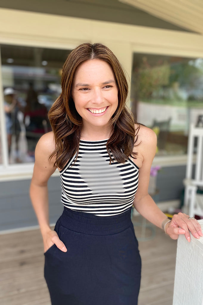 Landry Stripe Halter Tank