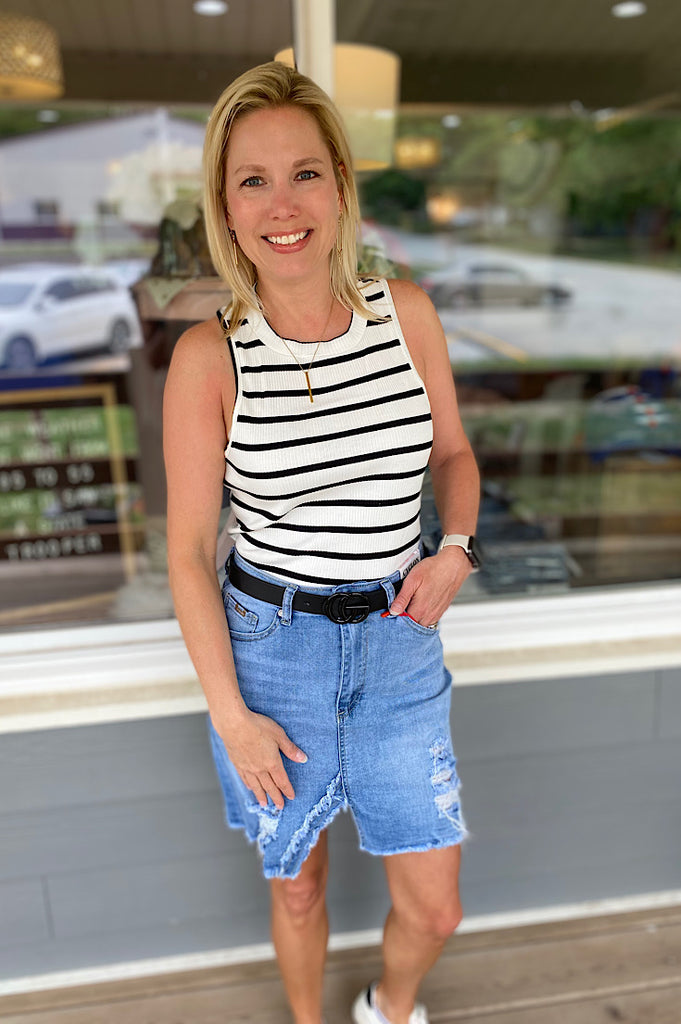 Jayden Medium Wash Denim Skirt