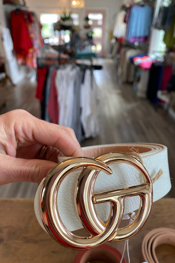 Faux Leather Metal Ring Dupe Belt