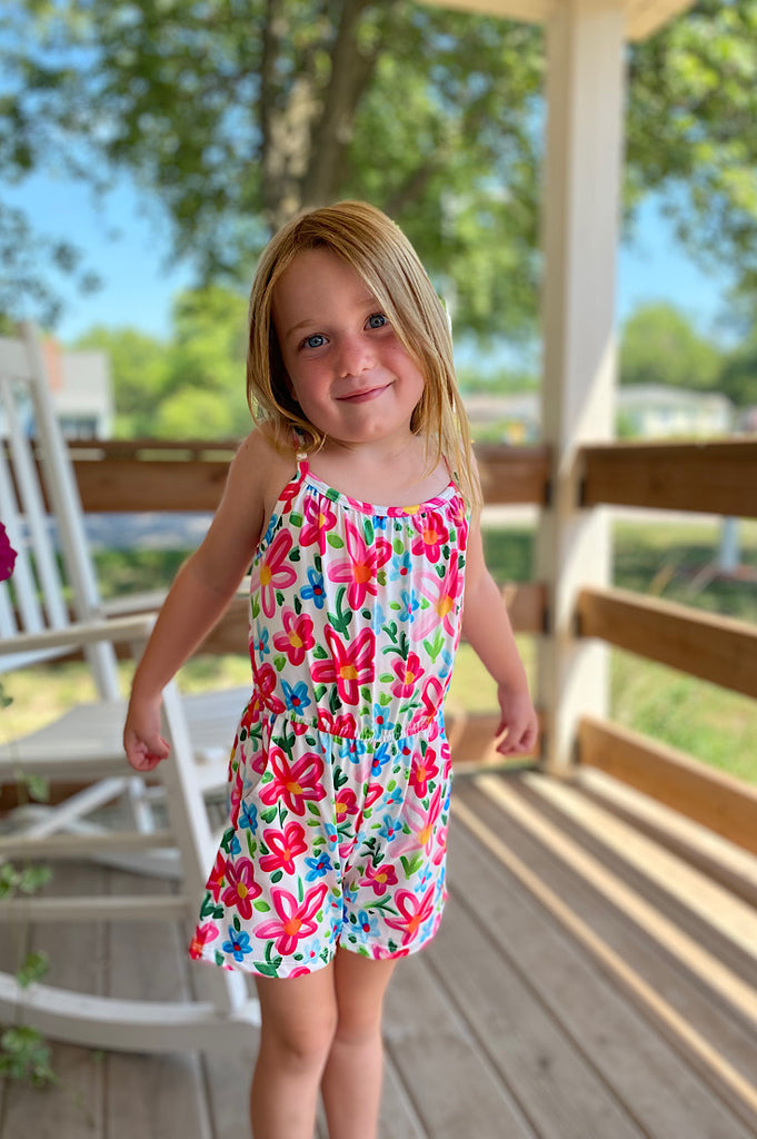 Bright Floral Toddler Romper