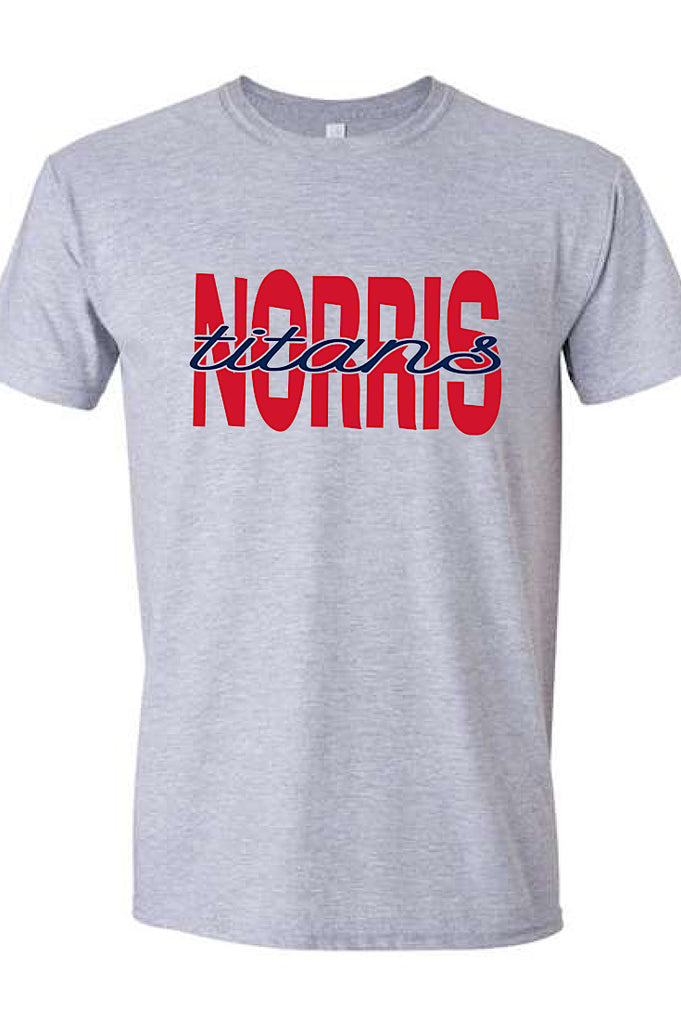 Norris Titans Dual Color Gray Tee