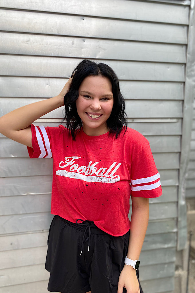 Football Jersey Style Waist Length Tee