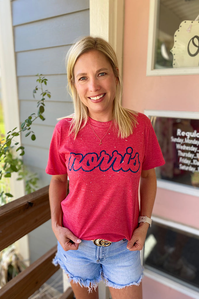 Norris Heather Red Confetti Tee