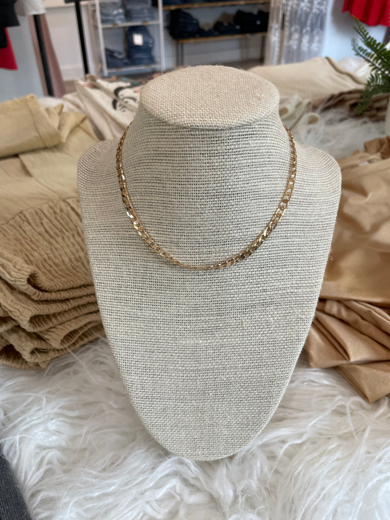 Gold Linked Chain Necklace