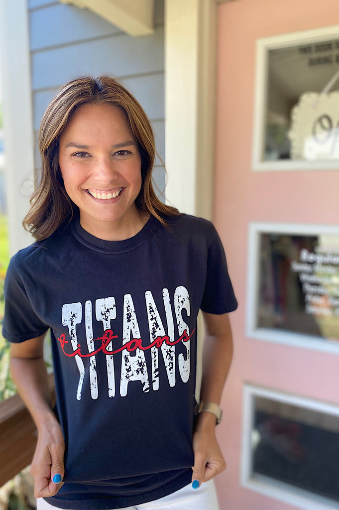 Black Comfort Colors Titans Tee