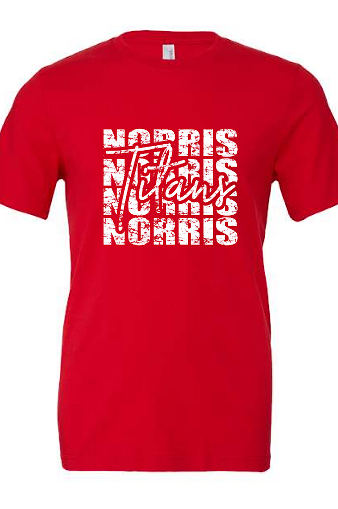 Norris Titans Red Short Sleeve Tee-Unisex