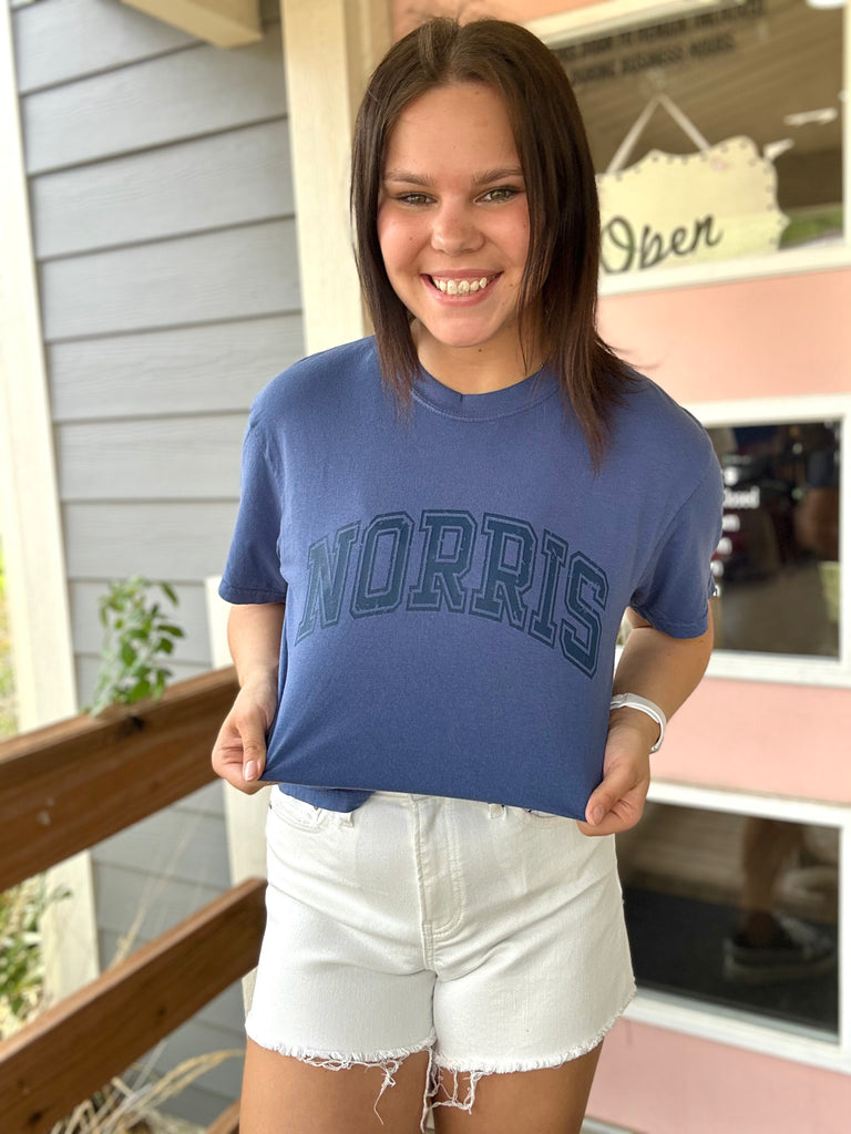 Norris Monochrome Blue on Blue Tee