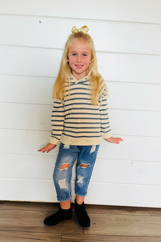 Karla Little Girls Striped Hoodie