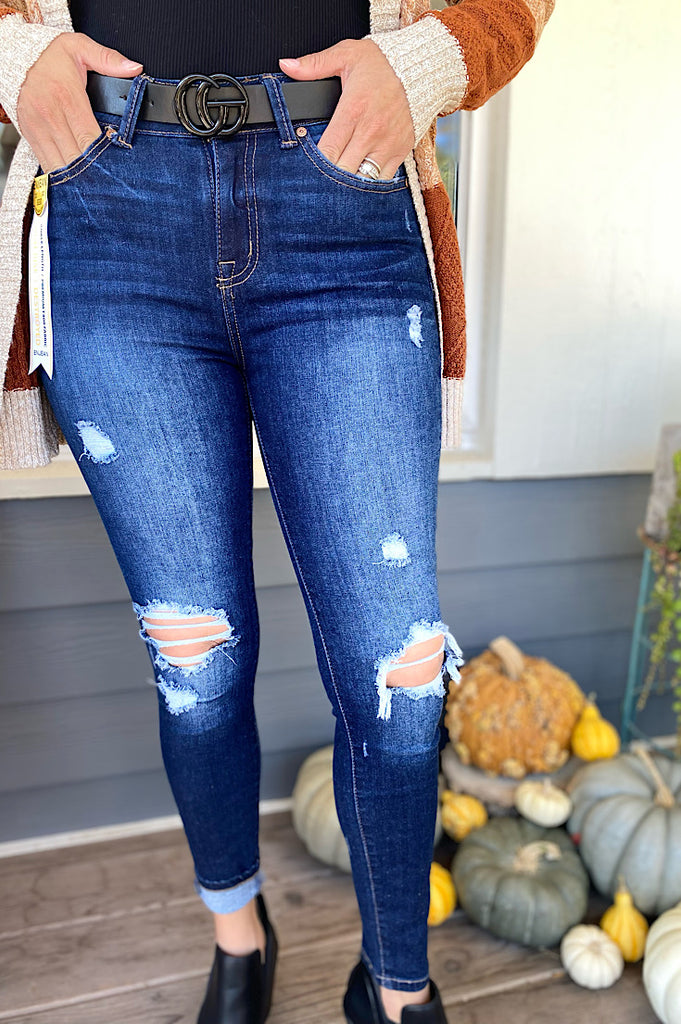 Abby Hi Rise Ankle Stretch Skinny Denim