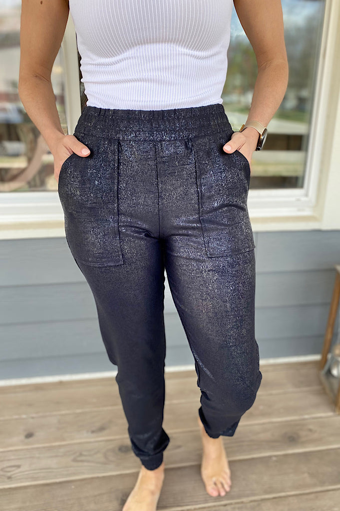 Jarett Black Pebble Joggers