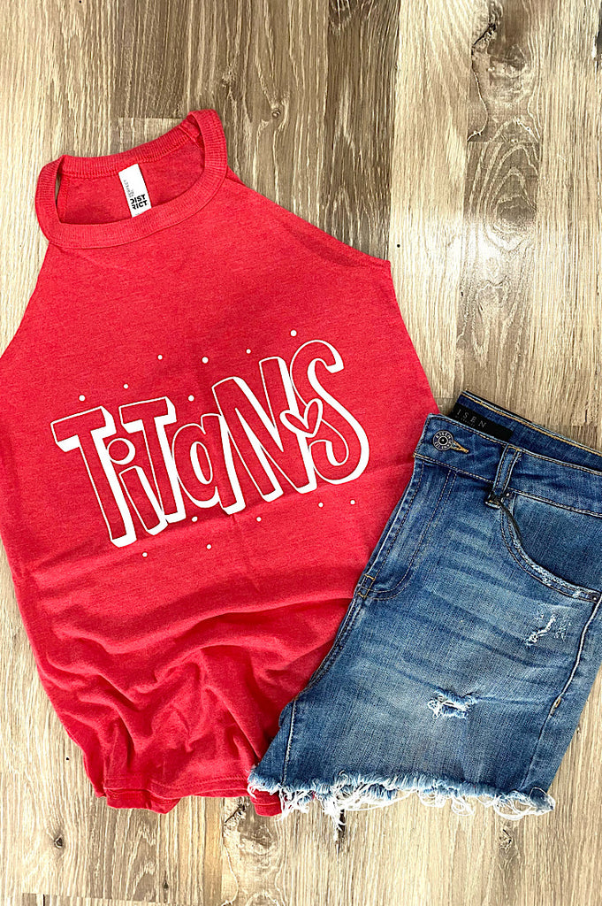 Red Titans Halter Tank