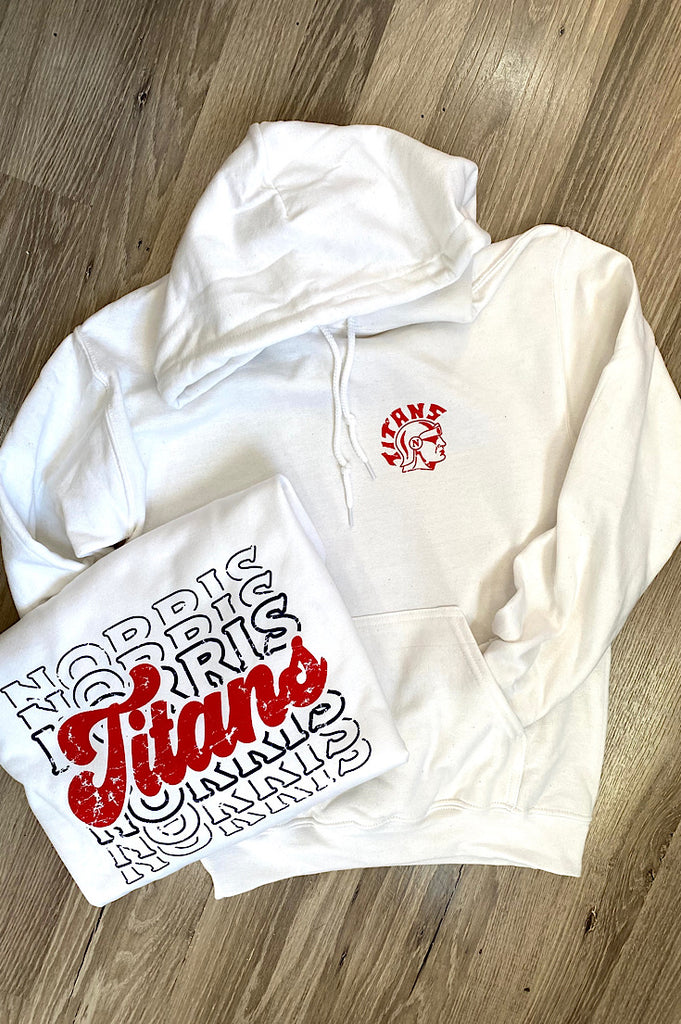 Norris Titans White Back Print Hoodie
