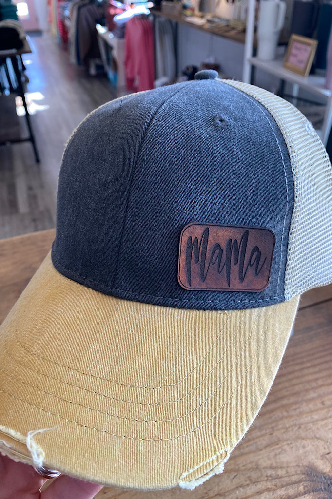 Mama Leather Patch Hat