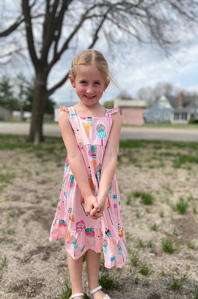 What's the Scoop Ruffle Toddler Maxi Dress