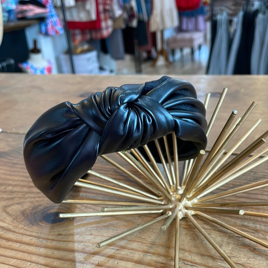 Kiera Faux Leather Knot Headband {3 colors