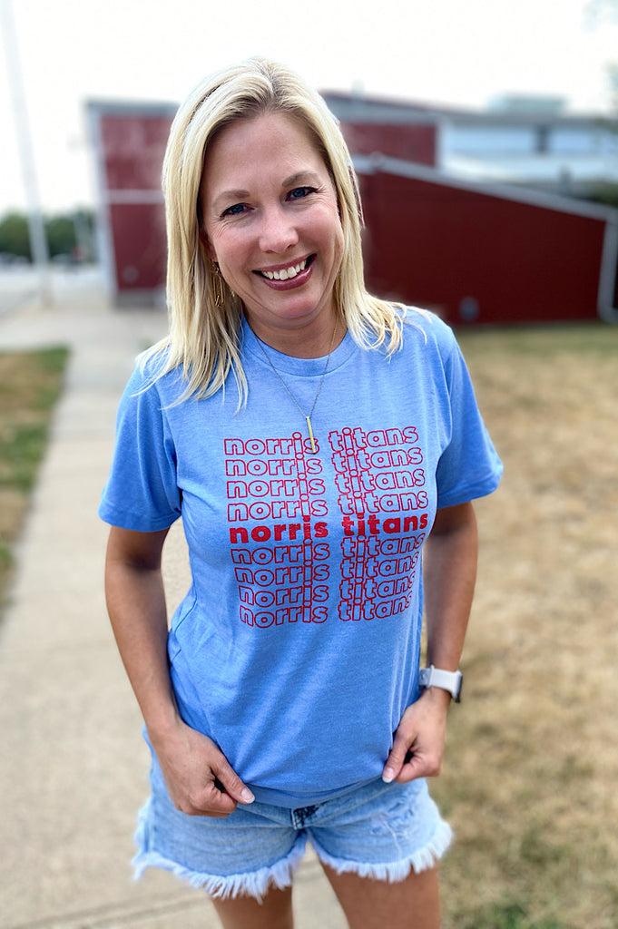 norris titans on Repeat Light Blue Tee