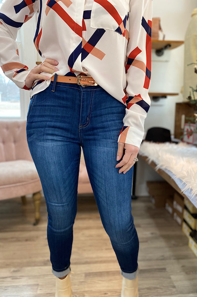 Caiden Welt Pocket Skinny Trouser Denim