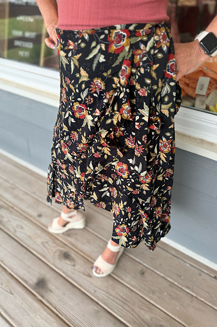 Taryn Floral Wrap Skirt