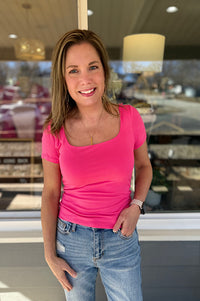 Demi Double Layer Scoop Neck Tee {2 colors}