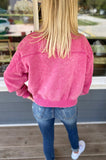 Fallon Acid Wash Fleece Quarter Zip {2 Colors}