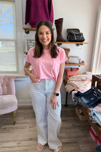 Dalia Pocket Textured Tee {2 Colors}