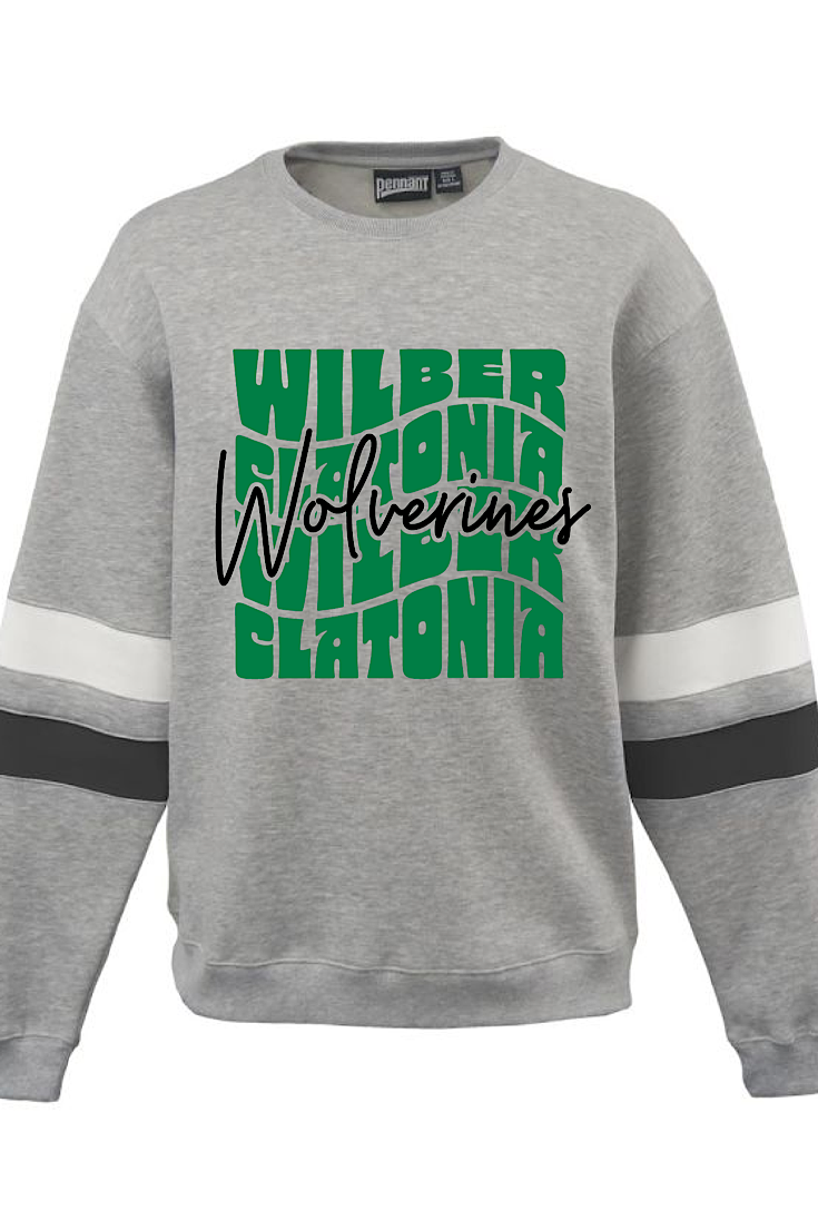 Stripe Sleeve Wolverines Sweatshirt