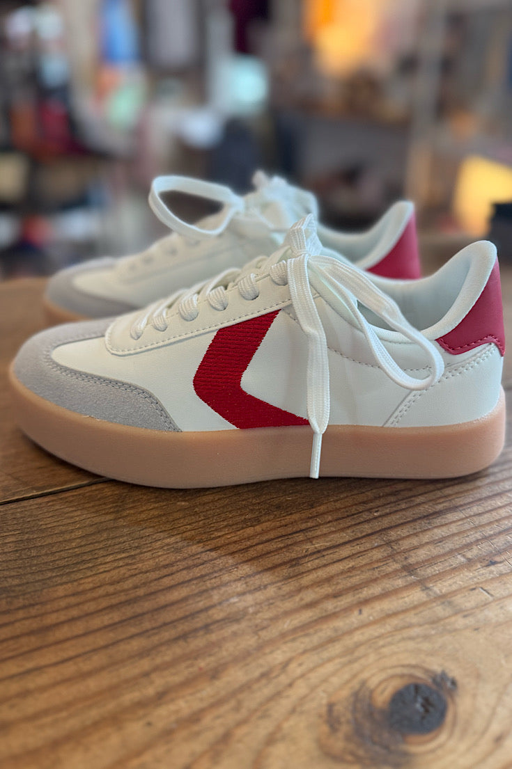 Andi Red and White Sneaker