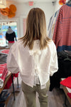Quinsley Ivory Back Tie Sweater