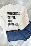 Weekends. Coffee. Baseball/Softball Fleece Crew