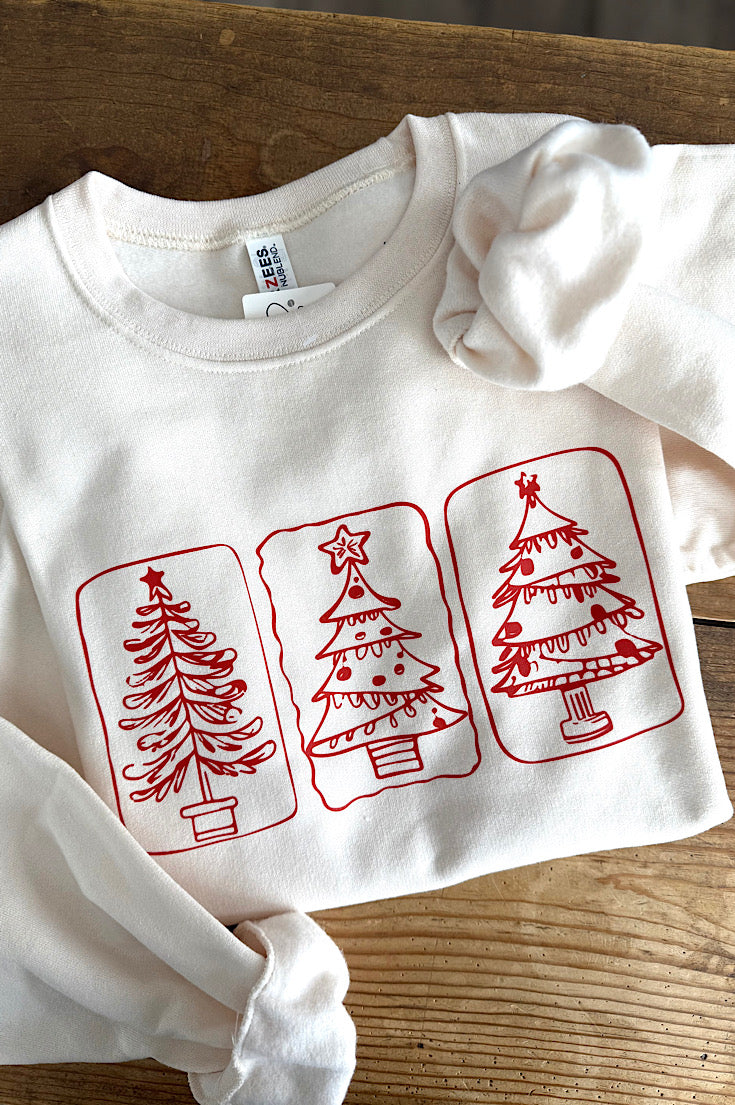 Christmas Tree Trio Sweatshirt