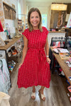 Harlow Red Dot Dress
